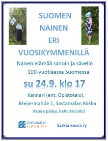 MAINOS Suomen nainen eri vuosikymmenillä